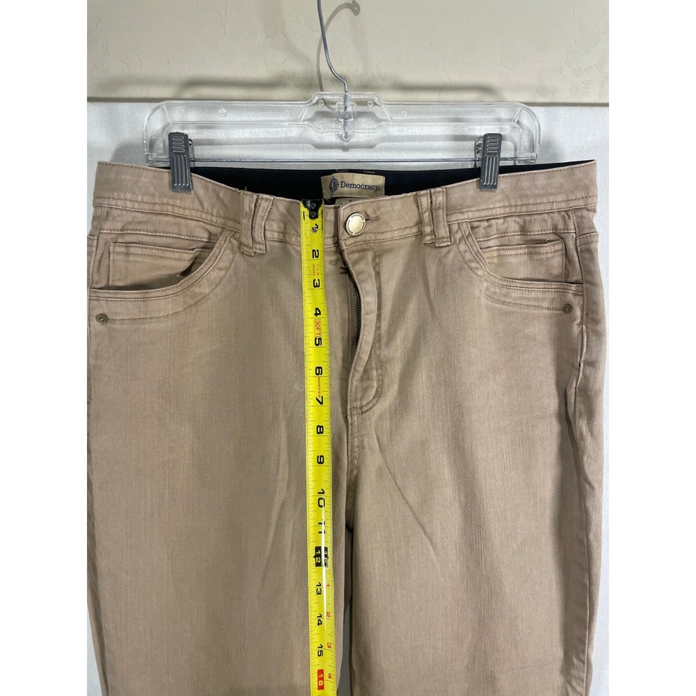 Democracy Ab Technology Tan Bootcut Jeans Womens Size 16 Stretch Beige Pants - Picture 6 of 8